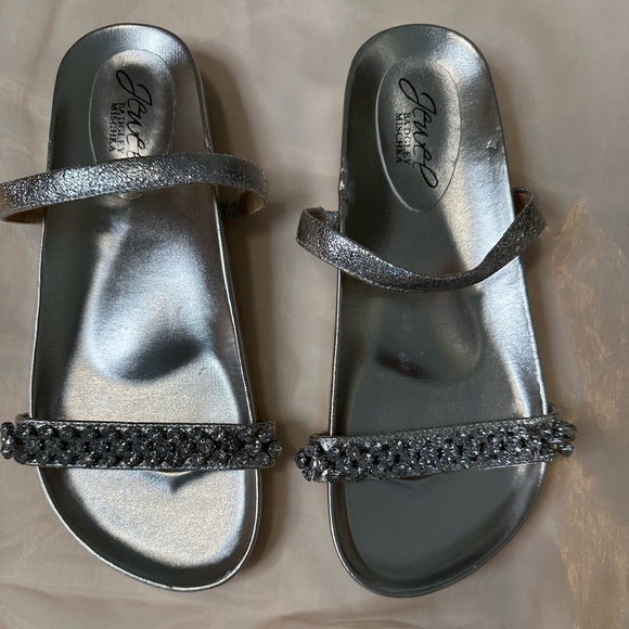 Badgley Mischka Crystal Slide Sandal - Picture 11 of 13
